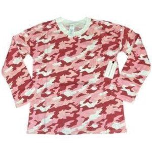 Melrose and Market Girls Long Sleeve Camo Print T-Shirt Pink Size L (10/12) NWT
